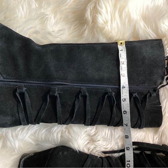 Sofft Suede Leather Knee High Heeled lace up Boot Wide Comfy Winter ❄️🖤 - Picture 5 of 14